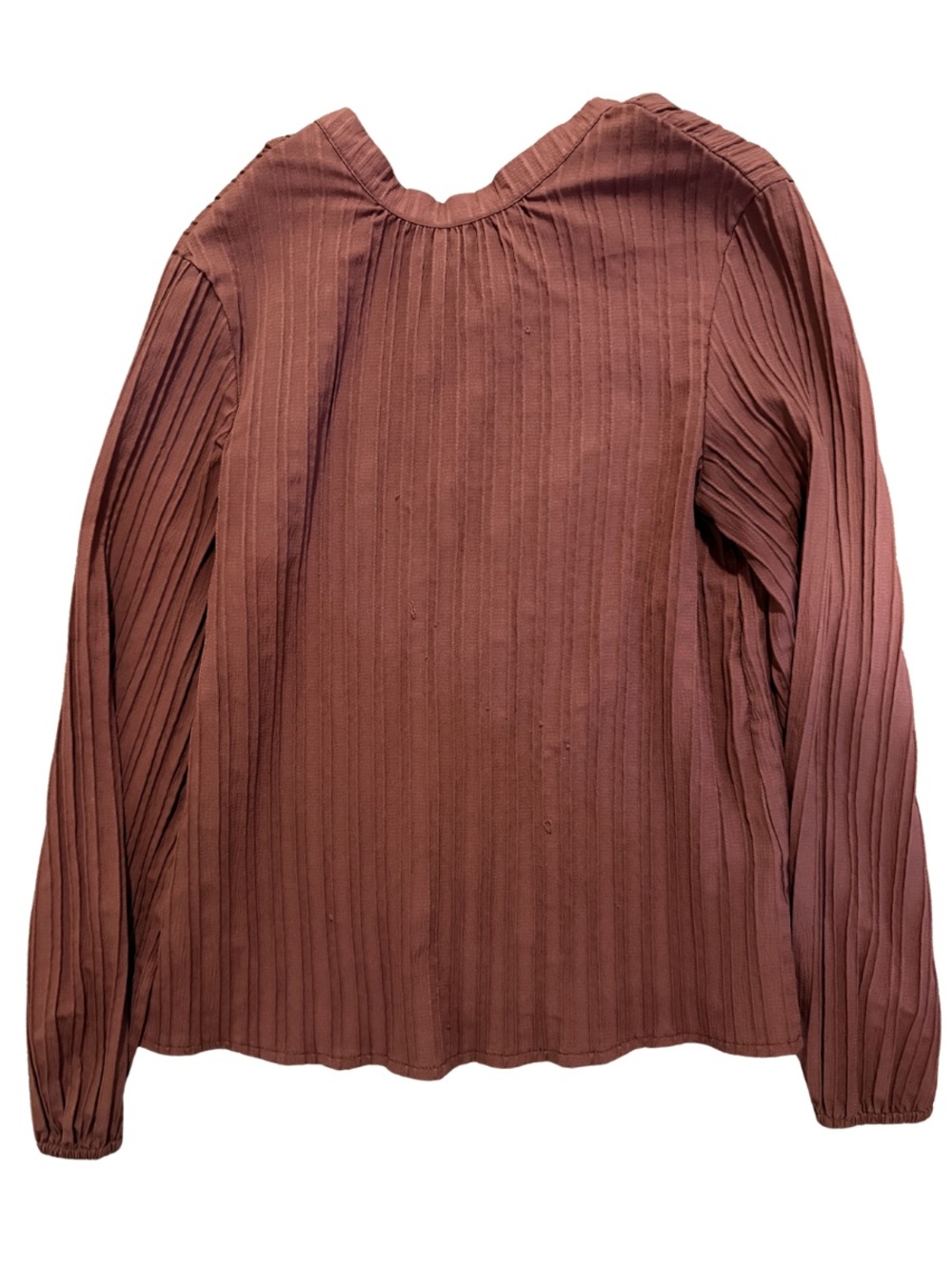 Ribbed Long-Sleeve Top in Dusty Mauve